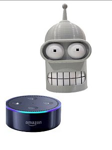 Suporte para Alexa Echo Dot 2 - Tema Bender Futurama