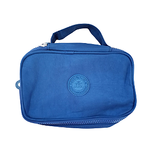 Estojo organizador 2 compartimentos espaçoso escolar maquiagem