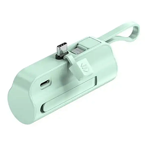 Mini carregador portátil power bank, bateria 5.000mAh, USB