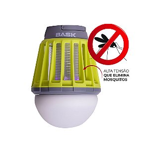 Lâmpada, repelente e power bank portátil a prova d'água 3 em 1