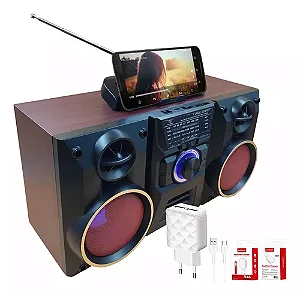 Radio C/ Brinde 2 Alto Falantes Am/fm Pendrive Sd 110v/220