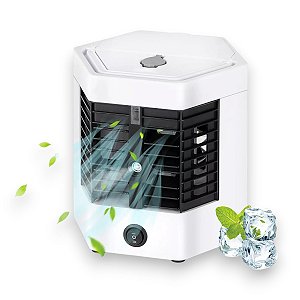 Mini Ar Condicionado Climatizador Umidificador Portátil Usb