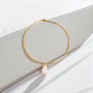 Chocker quartzo rosa