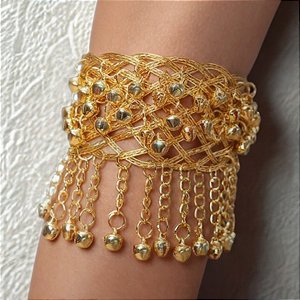 Bracelete Dourado Luxo | Pulseira | Dança do ventre | Cigana- BR004