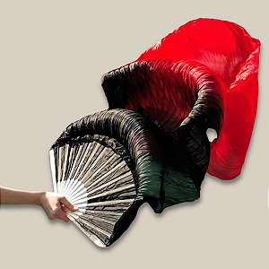 Véu Fan em Poliéster Degradê Unidade |Dança do Ventre| Cigana- VFPU001