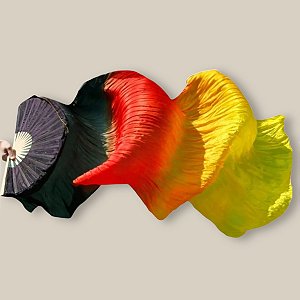 Véu Fan em Poliéster Degradê Unidade |Dança do Ventre| Cigana- VFPU005