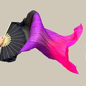 Véu Fan em Poliéster Degradê Unidade |Dança do Ventre| Cigana- VFPU010