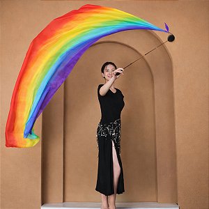 Véu Poi Unitário Degradê Profissional Dança | Dança do Ventre | Malabares - VP004