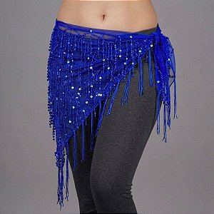 Lenço de Quadril Luxo com Paetê | Dança do ventre | Cigana - LQ007