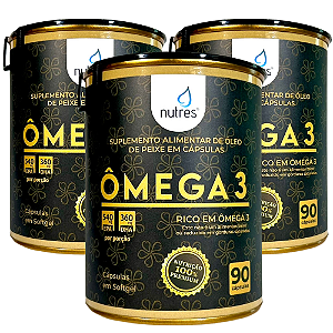 KIT 3 - Nutres Ômega 3 DHA 360  EPA 540 - 90 cápsulas