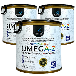 KIT 3 - Nutres ÔmegA-Z - 30 cápsulas