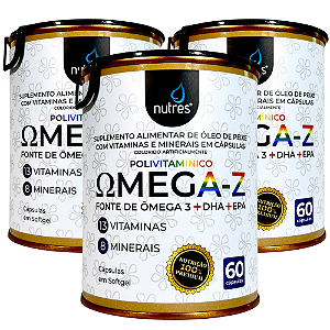 KIT 3 - Nutres ÔmegaA-Z - 60 cápsulas
