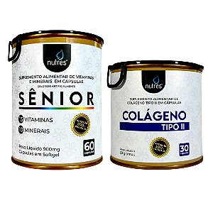 Nutres Sênior - 60 cápsulas + Nutres Colágeno Tipo II - 30 Cápsulas