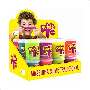 Gelelé Massinha Slime Pote Tradicional - 24 Unidades