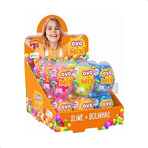Gelelé Massinha Slime Ovo Mix - 18 Unidades