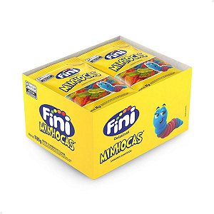 Bala de Gelatina Fini Minhocas Sortidas 15g com 12 Unidades