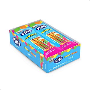 Bala de Gelatina Fini Tubes Twister 15g com 12 Unidades