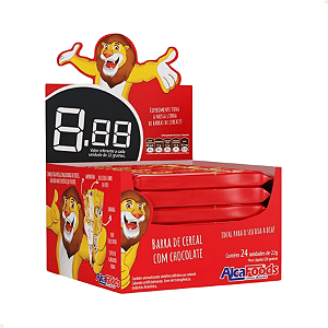 Caixa com 24 Barra de Cereal com Chocolate 22g - Alca Foods