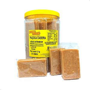 Paçoca Caseira Doces Rachid Pote 1,1kg - 20 Unidades
