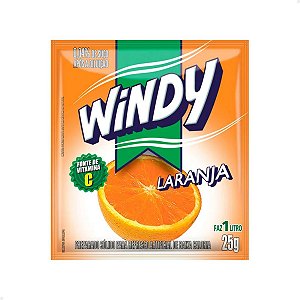 Refresco em Pó Windy Laranja 25g - 15 Envelopes