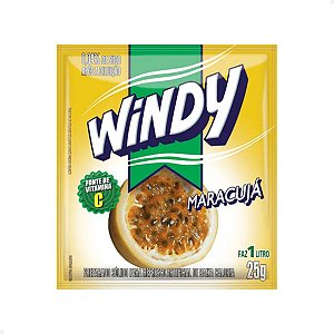 Refresco em Pó Windy Maracujá 25g - 15 Envelopes