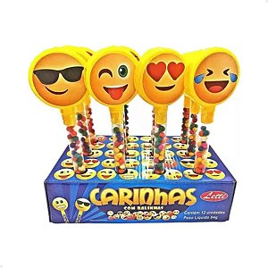 Brinquedo Carinhas com Balinhas Letti com 12 Unidades
