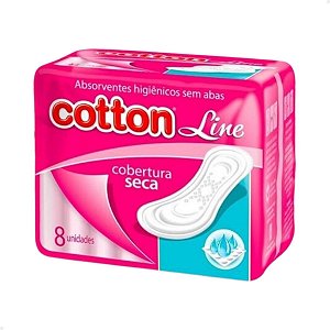 Absorvente Feminino sem Abas Cotton Cobertura Seca - 8 Unidades
