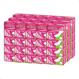 Absorvente Feminino Cotton - Caixa com 60 pacotes - Suave sem abas