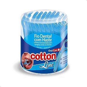 Fio Dental com Haste Cotton Line - 32 Unidades