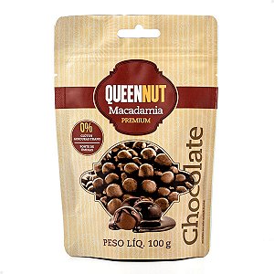 Macadâmia Drageada Chocolate Premium 100g - QueenNut #LeveMaisPagueMenos