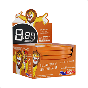 Barra de Cereal Alca Foods Chia com Damasco - 24 unidades de 22g