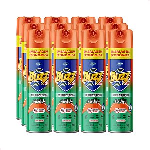 Fardo Econômico 12 Unidades – Multi-inseticida Buzz Off Eucalipto Aerossol 400ml