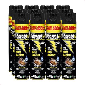 Fardo Econômico 12 Unidades – Inseticida Mata Baratas Poderoso 400ml
