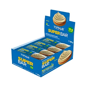Barra de Proteína 45g Topway SUPER BAR Leitinho - Caixa C/ 12 unid