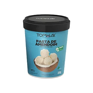 Pasta de Amendoim Topway C/ Whey Protein 450g - Sabor Beijinho de Coco