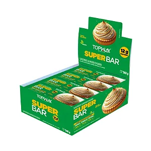 Barra de Proteína 45g Topway SUPER BAR Torta de Limão - Caixa C/ 12 unid