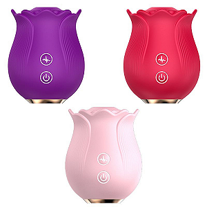 Rosa Estimuladora de Clitóris com Pulsação