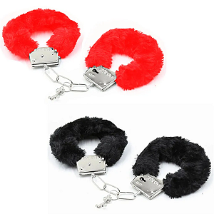 Algema de Metal com Pelúcia