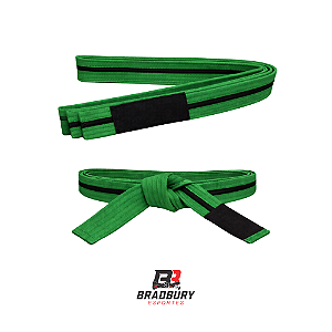 Faixa de Jiu-Jitsu Verde Listra Preta Infantil