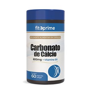Carbonato de Cálcio 600MG + Vitamina D3 Fitoprime