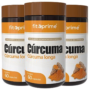 Kit 3 Potes de Cúrcuma - Extrato De Rizomas de Curcuma Longa Fitoprime