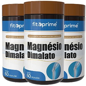 Kit 3 Potes de Magnésio Dimalato Fitoprime