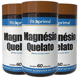Kit 3 Potes de Magnésio Quelato Fitoprime