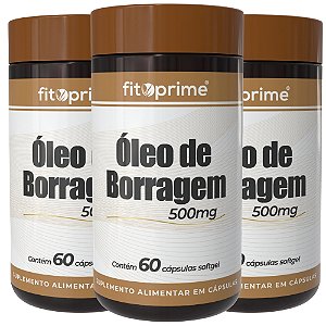 Kit 3 Potes de Óleo de Borragem Fitoprime