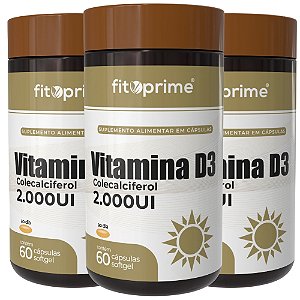 Kit 3 Potes de Vitamina D3 Fitoprime