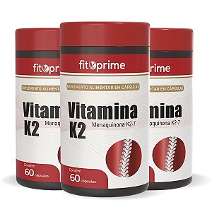 Kit 3 Potes de Vitamina K2 Fitoprime