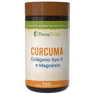 Cúrcuma Colágeno tipo 2 e Magnésio 120 Cápsulas Prime Ervas