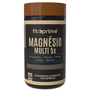 Magnésio Multi 5x - Bisglicinato/Malato/Citrato/Cloreto/Taurato - Fitoprime