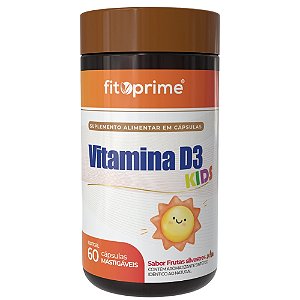 Vitamina D3 Kids 60 Cápsulas Mastigáveis Fitoprime Sabor Frutas Silvestres