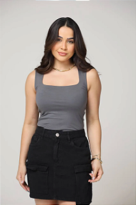 BLUSA CAPRI - ADAMANTIUM GRAY